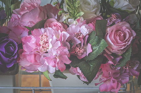 玫瑰花背景为情人节,老式过滤图像图片