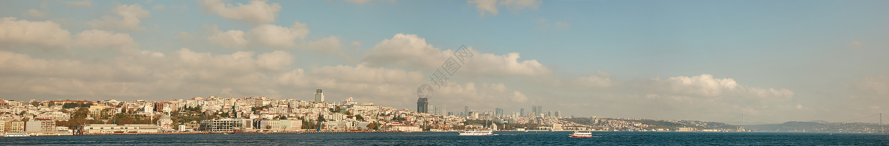 伊斯坦布尔市的美丽全景蓝天白云火鸡伊斯坦布尔市的美丽全景图片