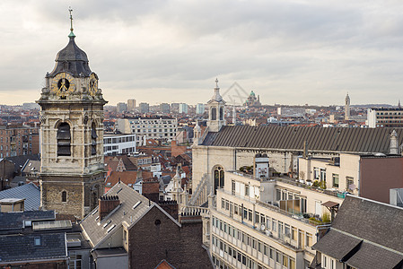 教堂凯瑟琳钟楼比利时布鲁塞尔的景色布鲁塞尔的钟楼图片
