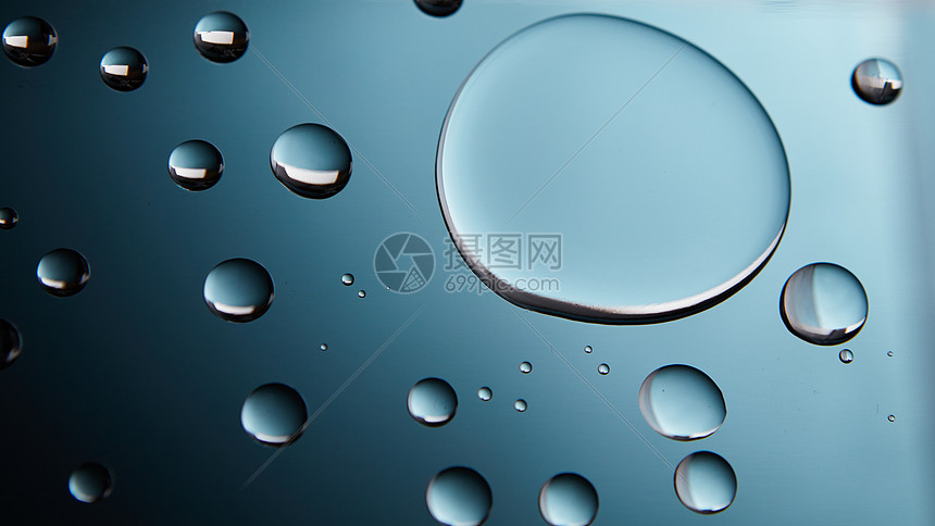 水滴纹理抽象自然蓝色梯度背景水滴背景大小滴高清图片下载 正版图片 摄图网