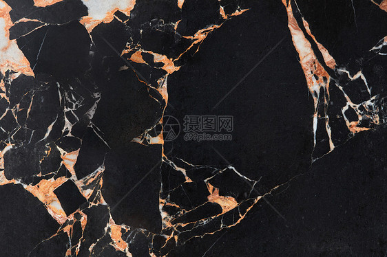 黑色大理石自然图案为背景,抽象自然大理石黑色,黄色白色黑色大理石自然图案为背景图片