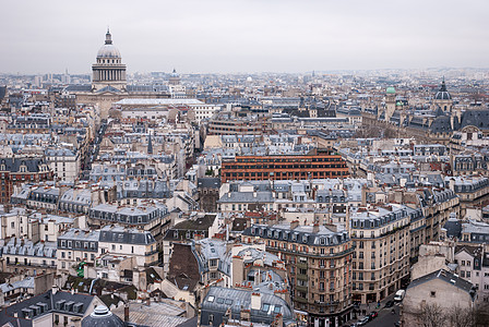诺雷达姆的座塔的景色背景中可以看巴黎的万神殿巴黎的景色图片