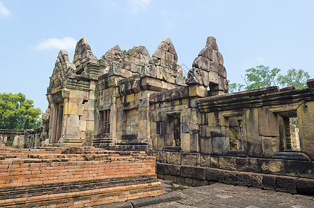 法诺姆龙格历史公园大约千前泰国Buriram省的城堡岩石旧建筑图片