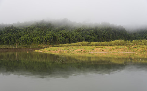 泰国自然湖,湿地保护遗址,桑克拉布里坎查纳布里图片