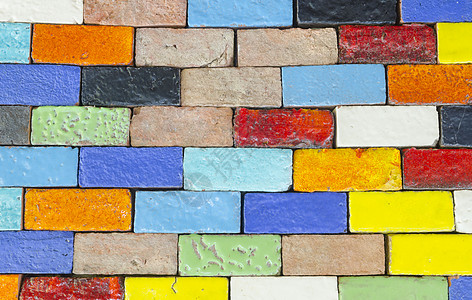 c哩c哩背景视频彩虹彩色砖墙背景背景