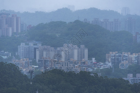 台湾101大楼台北市黄昏景色背景