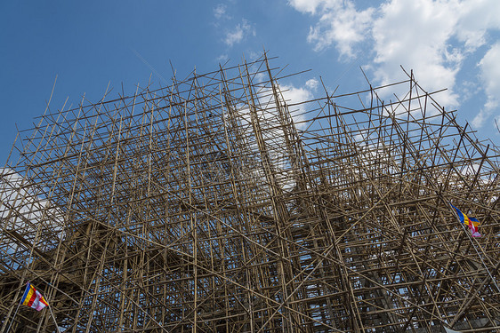 缅甸风格的寺庙位于缅甸的叶城竹子建筑竹子建筑图片