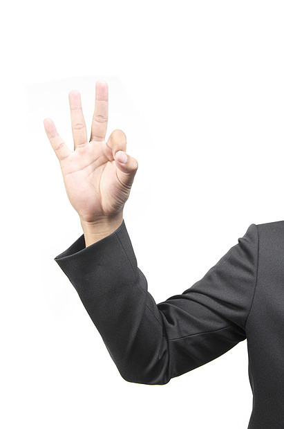 满意的积极男子手势ok标志