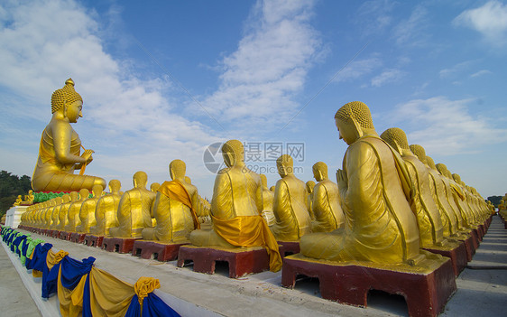 佛陀与1250门徒雕像图片