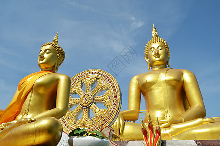 金佛像泰国安松的瓦穆昂图片