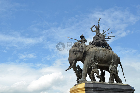 泰国苏潘布里省纳雷斯安国王的纪念碑图片