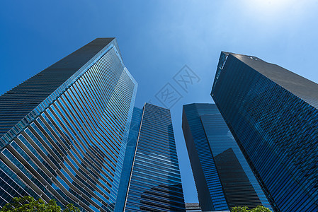 新加坡城市的天际线市中心摩天大楼图片