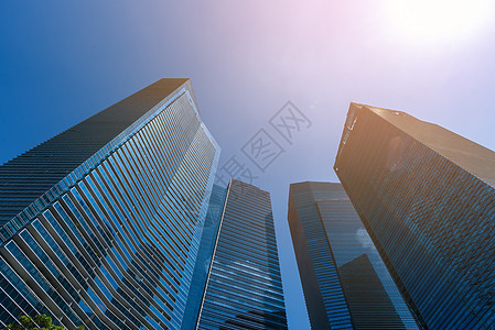 新加坡城市的天际线市中心摩天大楼图片