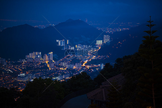 来自马来西亚槟城山的城市景观景观图片