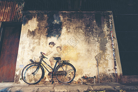 马来西亚槟城乔治敦的街头艺术图片