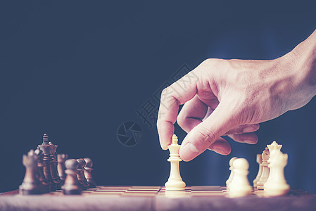 商业成功理念与国际象棋,老式过滤图像背景图片