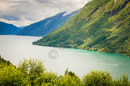 旅游度假旅游斯堪的纳维亚欧洲挪威的山脉景观峡湾美丽的自然挪威的山脉景观峡湾图片