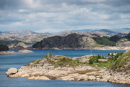 挪威西南部北海海岸线,挪威岩石海岸景观旅游县公路44挪威北海海岸线图片