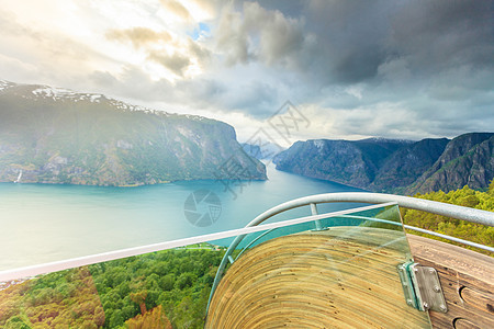 旅游旅行风景优美的极光峡湾景观Stestein瞭望,挪威斯堪的纳维亚峡湾Stestein瞭望挪威图片