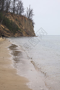 秋天波罗的海悬崖奥洛,格丁尼亚波兰图片