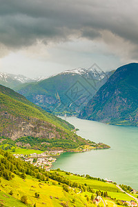 旅游旅行风景自然景观Stestein观点看风景如画的极光谷峡湾,挪威斯堪的纳维亚挪威峡湾极光谷的景色图片