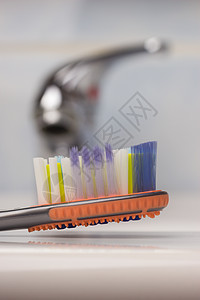 牙科保健健康刷牙刷浴室的水槽,水龙头背景图片