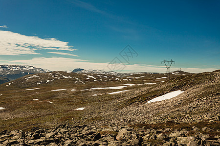 输电塔,电力线电压塔挪威山区景观旅游景区路线极光输电塔,山区电压塔图片