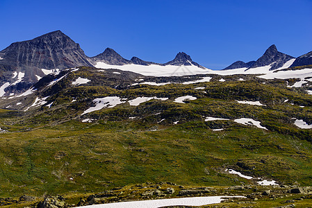 挪威的夏季山脉景观旅游风景路线55索涅夫杰莱特洛美高朋山脉景观挪威路线索格涅夫杰莱特图片