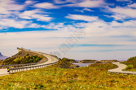 世界著名的大西洋公路桥亚特兰蒂斯埃尔杜索亚步行区挪威欧洲挪威风景道旅游景点挪威的大西洋路图片
