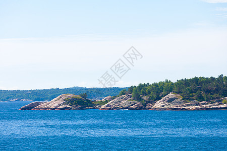 美丽的海景地平线挪威的石头海岸线,斯堪的纳维亚欧洲挪威的石头海岸线图片
