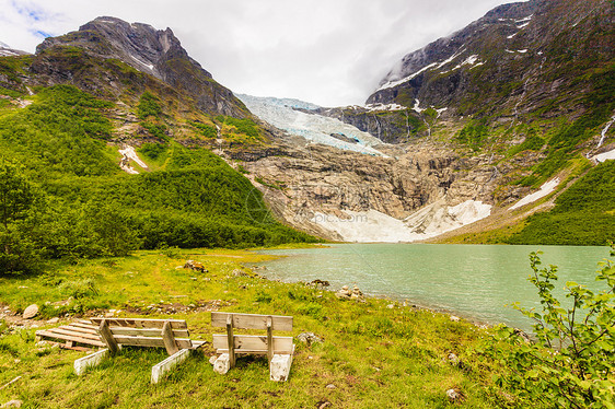 博雅布林冰川湖泊景观Fjaerland地区,索根达尔市索格峡丹县,挪威博雅布林冰川湖泊挪威图片