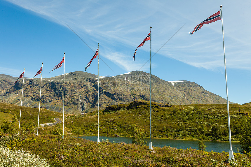 挪威飘扬群山景观上旅游风景路线55索涅夫杰莱特洛美高朋挪威山脉景观图片