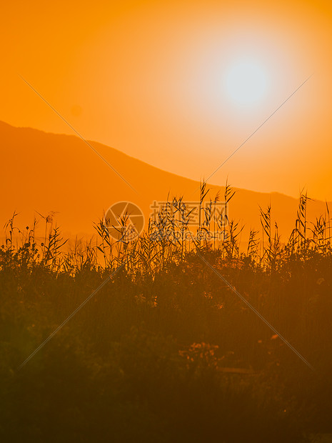 风景优美的日落日出太阳升山上山上日出图片