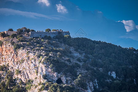 著名的纳瓦罗城堡梅西尼亚希腊佩罗奔尼撒,地中海欧洲假日旅行冒险纳瓦里诺城堡,希腊佩罗奔尼斯图片