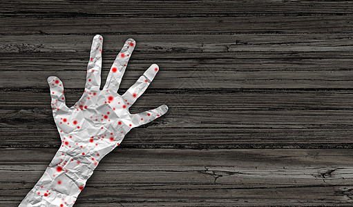 麻疹疾病症状病疾病诊断为传染水痘人手臂上的皮疹3D插图样式的手纸图标图片