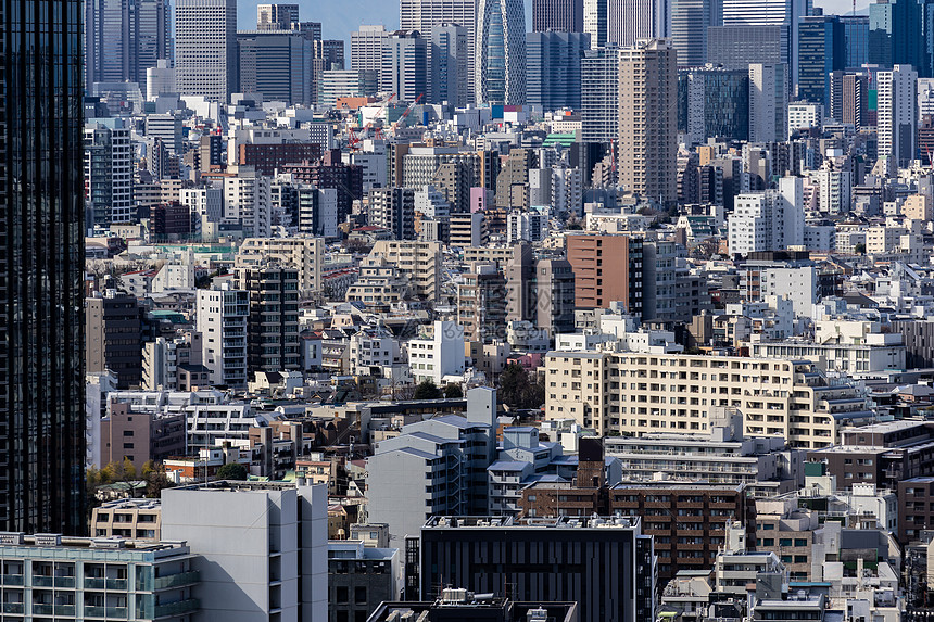 东京新宿病房的东京天际线摩天大楼的鸟瞰图取自东京邦约市民中心天文台天空台高清图片下载 正版图片 摄图网