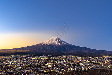 富士山富士田镇日出图片