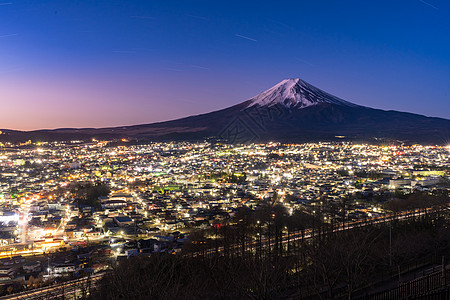 富士山富士田镇日出图片