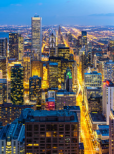 芝加哥天际线建筑的鸟瞰芝加哥市中心芝加哥市伊利诺伊州美国看着芝加哥南部图片