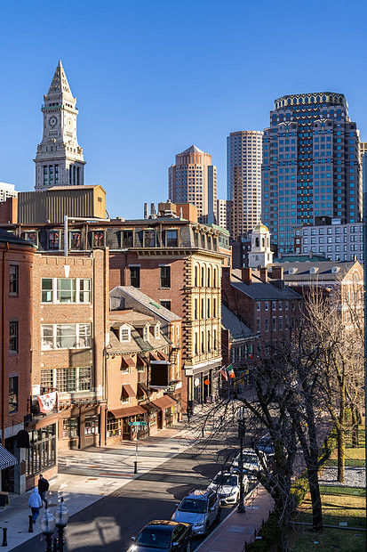 波士顿市中心城市景观与天际线建筑波士顿市,马里兰州,美国图片