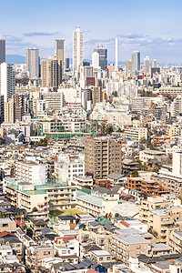 东京新宿病房的东京天际线摩天大楼的鸟瞰图取自东京邦约市民中心天文台天空台图片