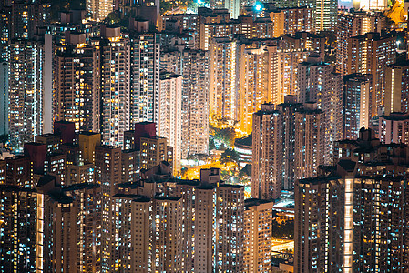 香港夜天际线图片