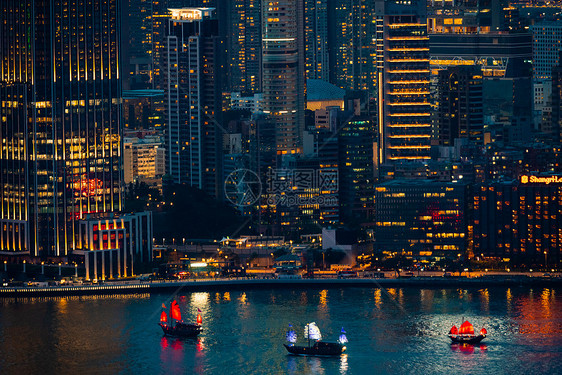 香港夜景,山上观看图片