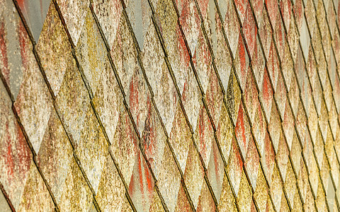 棕色石材瓦屋纹理建筑背景无缝图案,房屋细节特写石材屋顶图案背景背景图片
