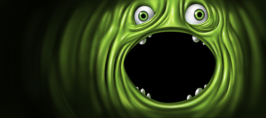 绿脸的怪物动画片图片