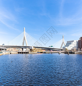 波士顿扎基姆桥的方形作物波士顿市中心的美国图片