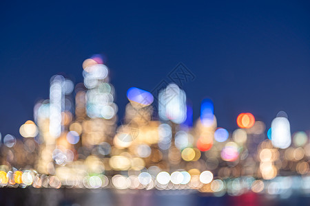 泽西岛抽象模糊背景纽约市中城天际线城市景观新泽西黄昏背景