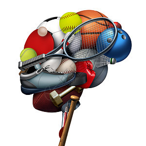 运动大脑运动心理动设备,被塑造为人类心理健康的思维器官,锻炼,以提高认知能力的三维插图元素图片