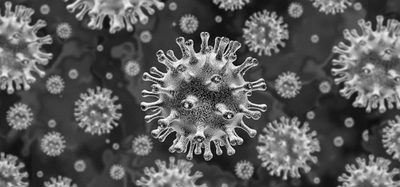冠状病爆发健康危机冠状病流感背景危险流感菌株病例大流行的医疗健康风险,以疾病细胞为三维渲染图片