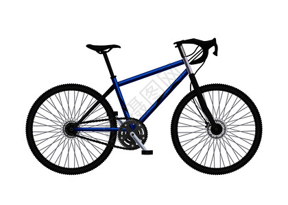 真实的自行车零件成与图像建立MTB硬尾自行车空白背景矢量插图图片